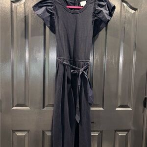 SUNDAYS Elegant Navy jumpsuit with Puff Sleeves